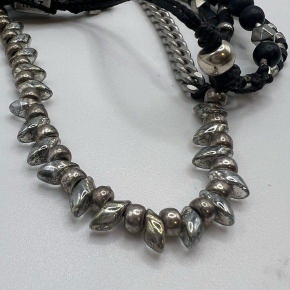 K & Z‎ black miyuki bead and silver toned slider bracelet - Picture 9 of 14